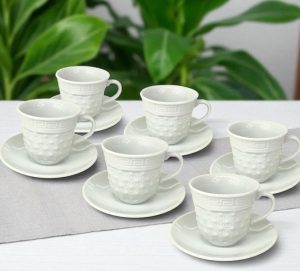 SARI KUTULU FİNCANI beyaz renk*18